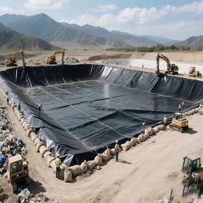 0.1mm Visserij Dam Liner HDPE Geomembrane Pond Liner Verschillende kleuren Diktes 1mm HDPE voor Visserij Pond