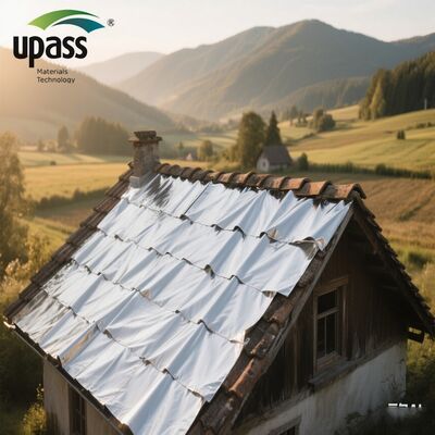 Weerbestendige anti-veroudering aluminium PET-plastiekfilm voor waterdicht membraan Warm dak afdichting Reflectief UV-bestendige snijwerk